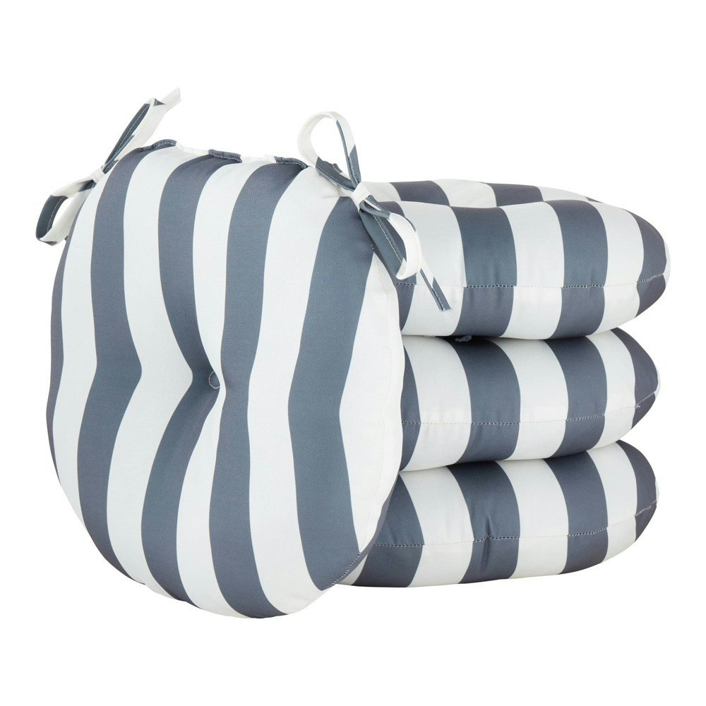 Kensington Garden 15" x 15" Striped Outdoor Bistro Chair Cushions 4-Pack: $62.99 Kensington Garden 15" x 15" Striped Outdoor Bistro Chair Cushions 4-Pack: $62.99