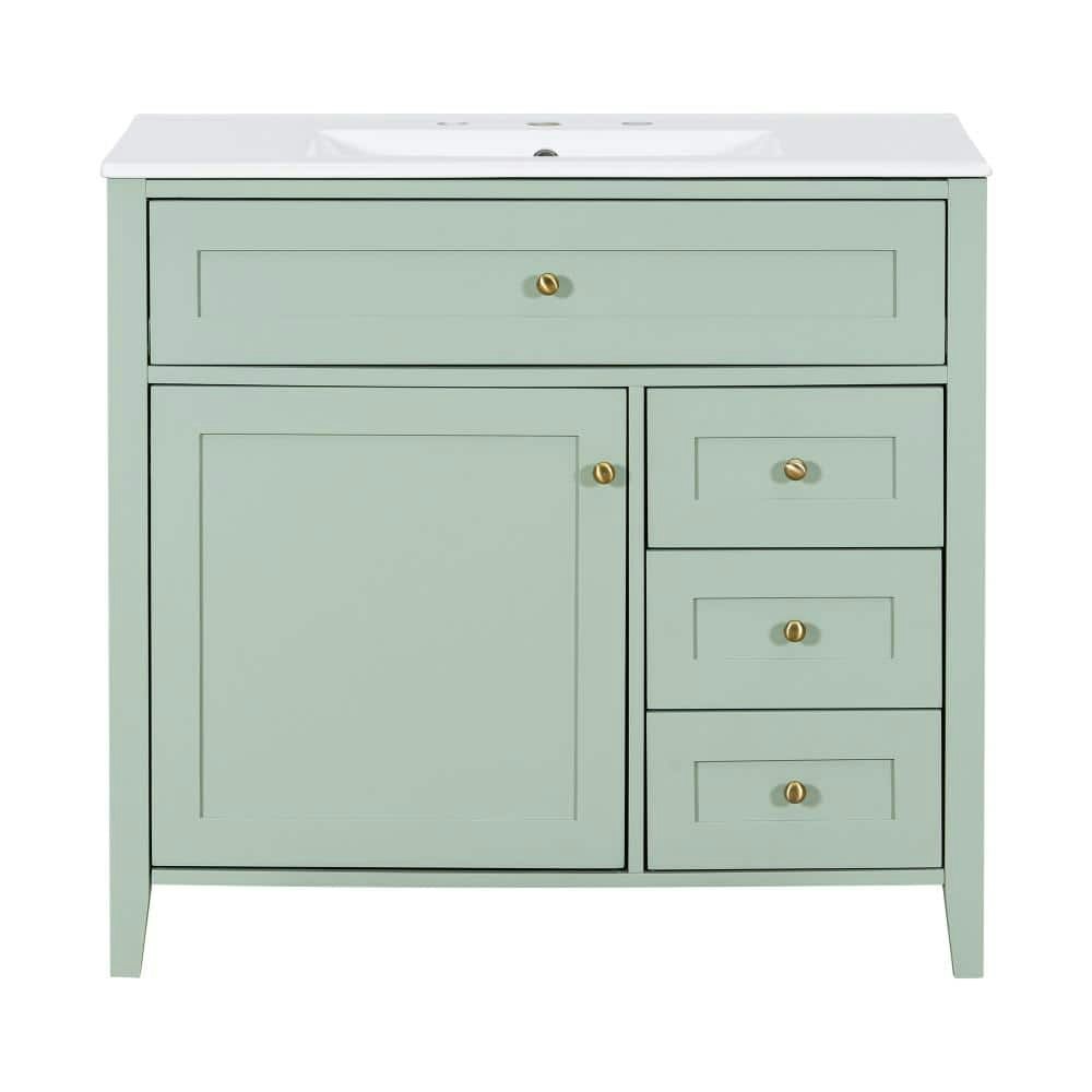36-Inch Freestanding Bath Vanity with Ceramic Sink: $600.99 36-Inch Freestanding Bath Vanity with Ceramic Sink: $600.99