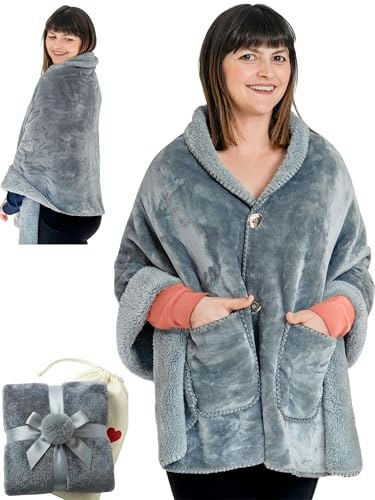 Double Layer Sherpa Poncho Blanket: $24.62 Double Layer Sherpa Poncho Blanket: $24.62