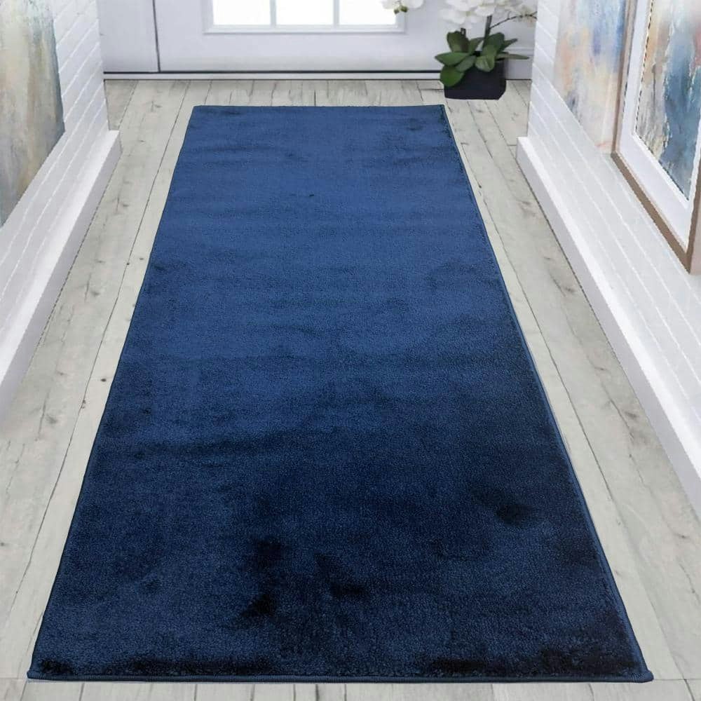 2' x 6' Navy Plush Washable Runner Rug: $49.99 2' x 6' Navy Plush Washable Runner Rug: $49.99
