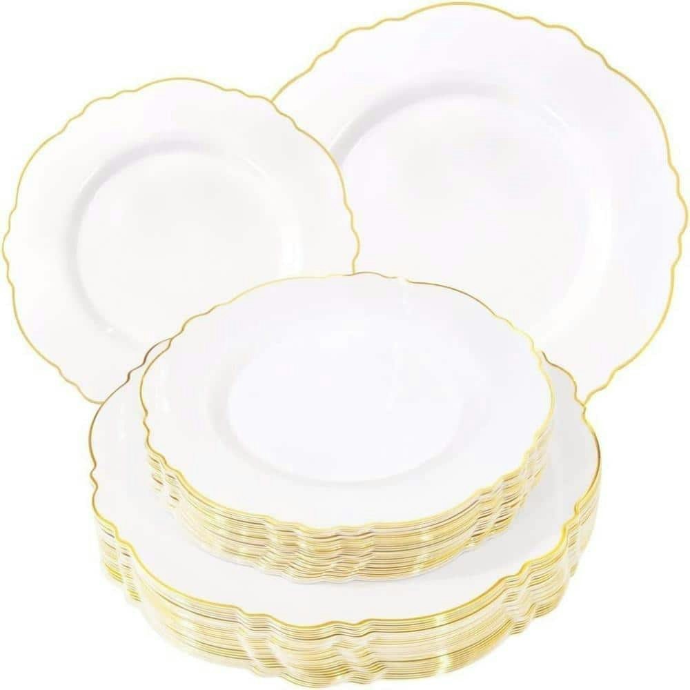 White Gold Disposable Plastic Plates 60-Pack: $91.76 White Gold Disposable Plastic Plates 60-Pack: $91.76