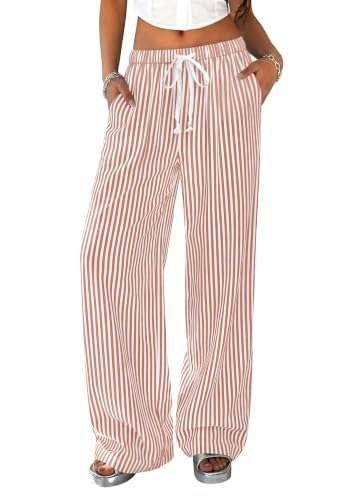 Prettygarden Women's Striped Wide Leg Loungewear Pants: $19.98 Prettygarden Women's Striped Wide Leg Loungewear Pants: $19.98