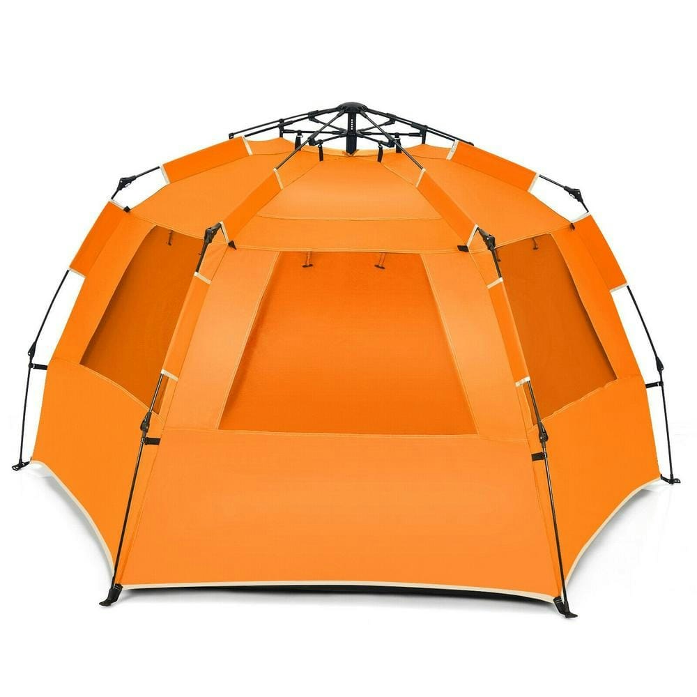 3-Person Portable Fiberglass Pop-Up Beach Camping Tent: $120.42