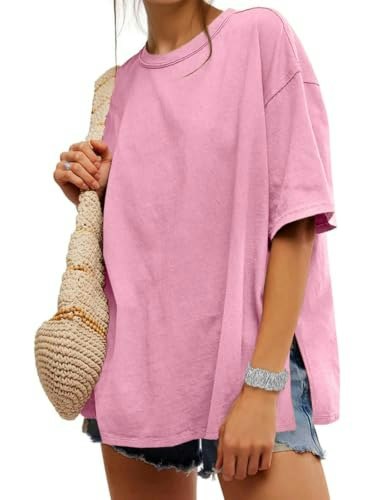 Unclecat Women's Oversized Crew Neck T-Shirt: $14.98 Unclecat Women's Oversized Crew Neck T-Shirt: $14.98