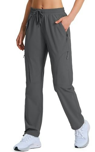 Hugut Women's Lightweight Hiking Cargo Safari Pants: $28.29