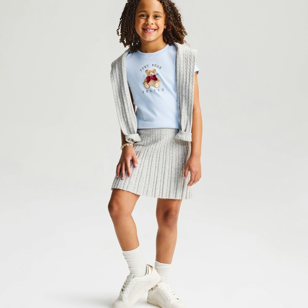 Cat & Jack Girls' Cable Knit Sweater Skirt: $20