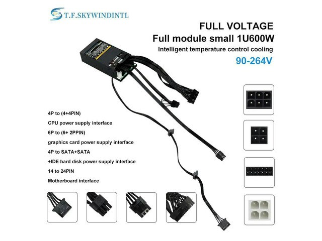 600W Flex 1U Computer Power Supply: $101.86