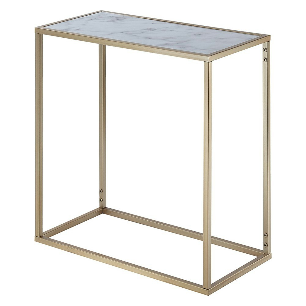 Breighton Home Gold Coast Faux Marble Chairside Table: $77.99 Breighton Home Gold Coast Faux Marble Chairside Table: $77.99