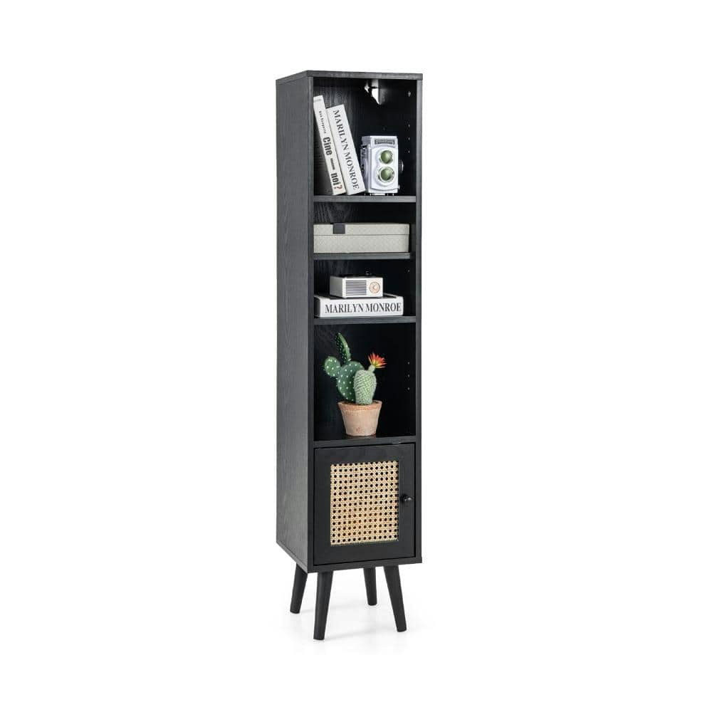 4-Tier Rattan Slim Tall Storage Cabinet: $69.58 4-Tier Rattan Slim Tall Storage Cabinet: $69.58