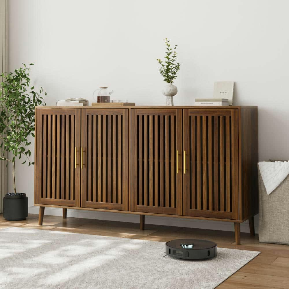 63-Inch Walnut Sideboard Buffet: $330.24 63-Inch Walnut Sideboard Buffet: $330.24