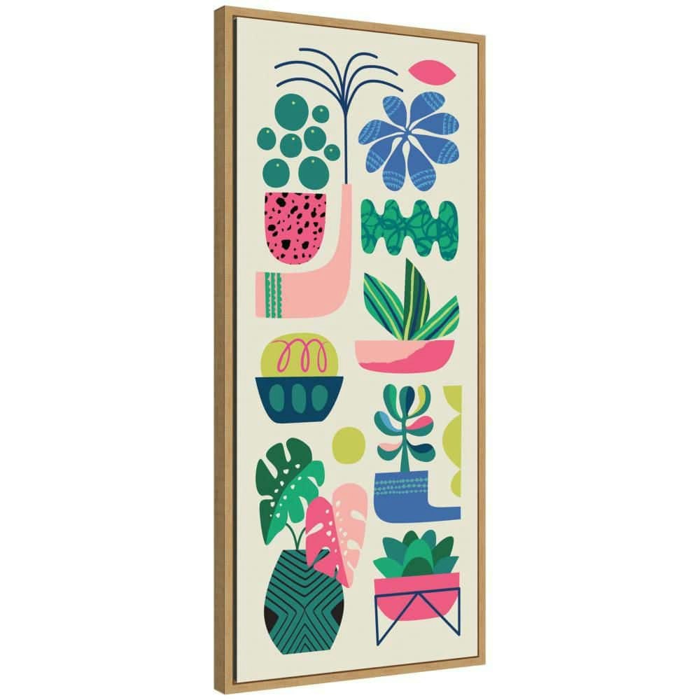 Rachel Lee Retro Floral and Succulent Framed Art Print 18x40-inch: $99.99 Rachel Lee Retro Floral and Succulent Framed Art Print 18x40-inch: $99.99