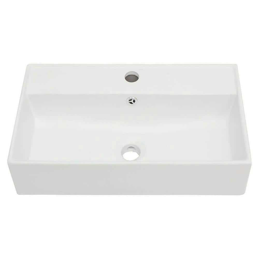 21-Inch White Vitreous China Wall Mount Bathroom Sink: $69.99 21-Inch White Vitreous China Wall Mount Bathroom Sink: $69.99