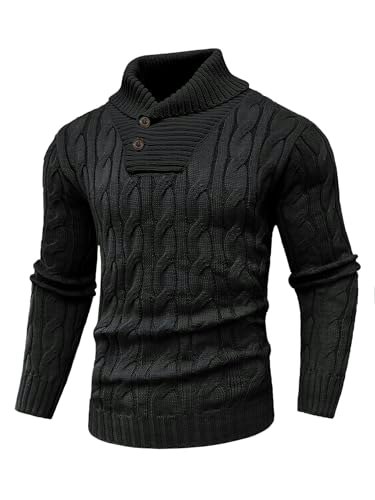 Arcciit Men's V-Neck Cable Knit Fisherman Sweater: $26.59