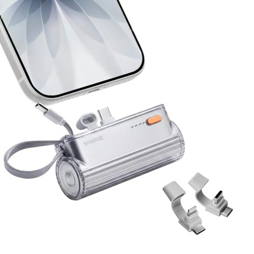 Sharge 5,800mAh Portable Charger with Built-in USB-C Cable: $27.92 Sharge 5,800mAh Portable Charger with Built-in USB-C Cable: $27.92