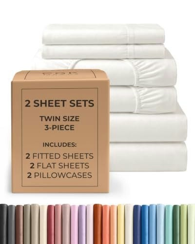 Twin Size 3-Piece Sheet Set 2-Pack: $50.99