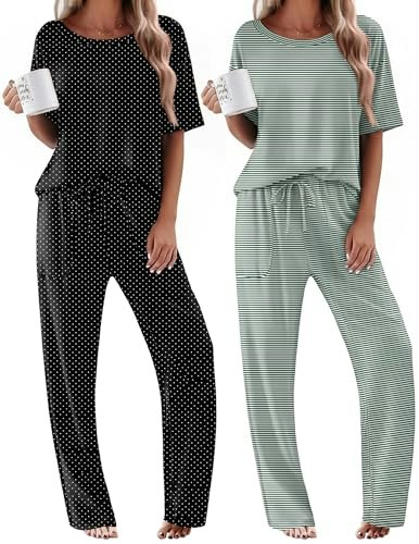 Ekouaer Women's Pajama Set 2-Pack: $33.29 Ekouaer Women's Pajama Set 2-Pack: $33.29