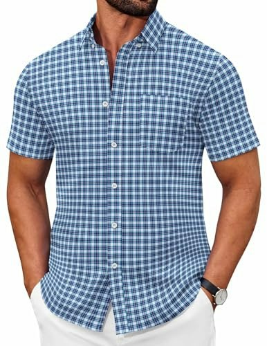Coofandy Men's Flannel Button Down Shirt: $19.12
