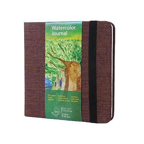 Tumuarta 5.5" x 5.5" Cold Press Watercolor Journal: $11.89 Tumuarta 5.5" x 5.5" Cold Press Watercolor Journal: $11.89