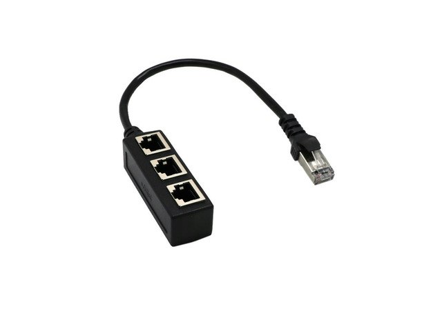 RJ45 1 Male to 3 Female Ethernet Splitter Adapter: $11.32 RJ45 1 Male to 3 Female Ethernet Splitter Adapter: $11.32