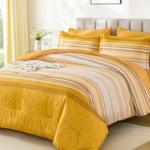 Dobuyly 7-Piece Queen Boho Striped Comforter Set: $47.59 Dobuyly 7-Piece Queen Boho Striped Comforter Set: $47.59