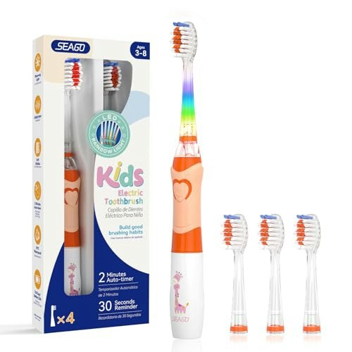 Seago Kids Electric Toothbrush with 4 Heads: $14.44 Seago Kids Electric Toothbrush with 4 Heads: $14.44