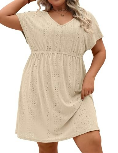 Halife Women's Plus Size Short Sleeve Bathing Suit Cover Up: $22.59 Halife Women's Plus Size Short Sleeve Bathing Suit Cover Up: $22.59