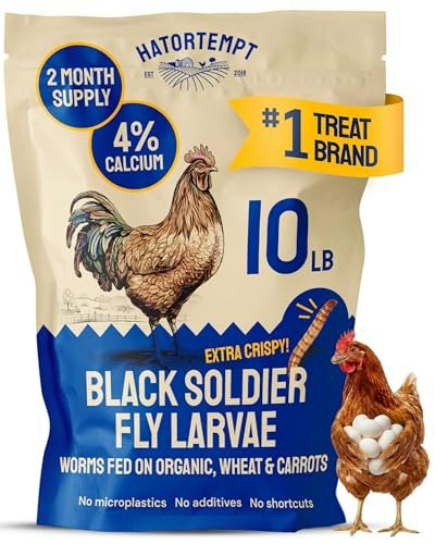 Hatortempt 10lb Black Soldier Fly Larvae Chicken Treats: $39.09 Hatortempt 10lb Black Soldier Fly Larvae Chicken Treats: $39.09