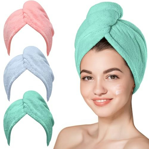 Hicober Microfiber Hair Towel Wrap 3-Pack: $13.59 Hicober Microfiber Hair Towel Wrap 3-Pack: $13.59
