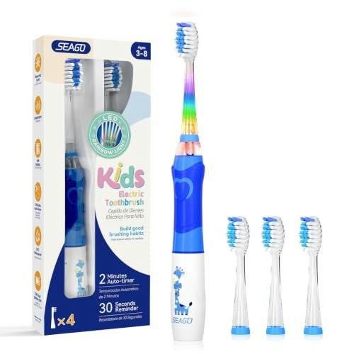 Seago Kids Electric Toothbrush with 4 Heads: $14.44 Seago Kids Electric Toothbrush with 4 Heads: $14.44
