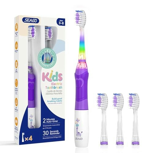 Seago Kids Electric Toothbrush with 4 Heads: $14.44 Seago Kids Electric Toothbrush with 4 Heads: $14.44