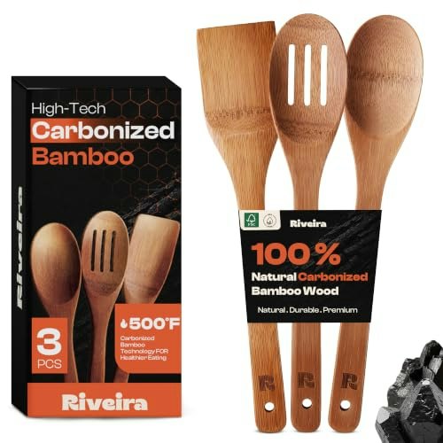 Riveira 3-Piece Bamboo Wooden Cooking Spatula and Spoon Set: $9.49 Riveira 3-Piece Bamboo Wooden Cooking Spatula and Spoon Set: $9.49