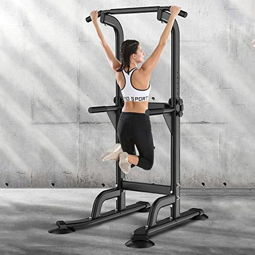 SogesPower Power Tower Dip Station and Pull Up Bar: $71.99