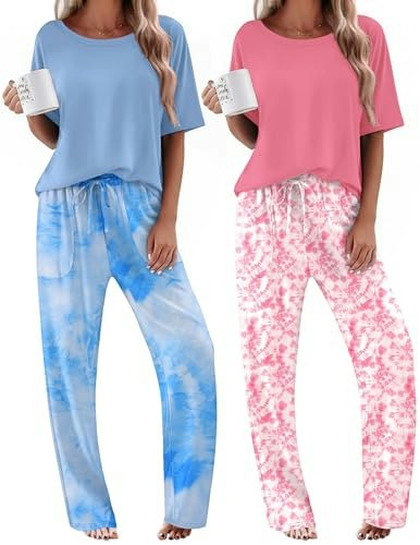 Ekouaer Women's Pajama Set 2-Pack: $33.29 Ekouaer Women's Pajama Set 2-Pack: $33.29