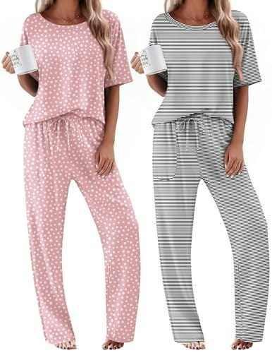 Ekouaer Women's Pajama Set 2-Pack: $29.98 Ekouaer Women's Pajama Set 2-Pack: $29.98