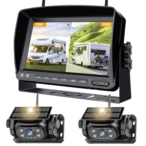Voonoa 7-Inch 1080P Solar Magnetic Wireless Backup Camera System: $169.99 Voonoa 7-Inch 1080P Solar Magnetic Wireless Backup Camera System: $169.99