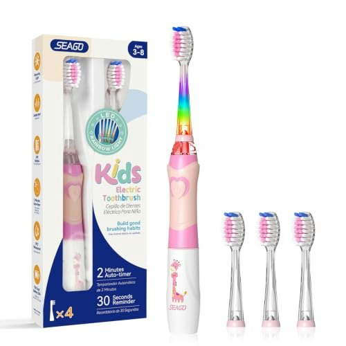 Seago Kids Electric Toothbrush with 4 Heads: $14.44 Seago Kids Electric Toothbrush with 4 Heads: $14.44