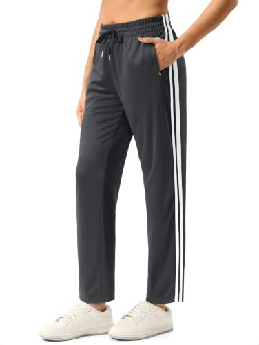 Women's Athletic Track Pants with Zipper Pockets: $33.99 Women's Athletic Track Pants with Zipper Pockets: $33.99