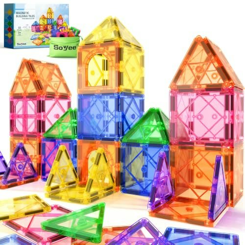 Magnetic Building Tiles for Kids: $19.97 Magnetic Building Tiles for Kids: $19.97