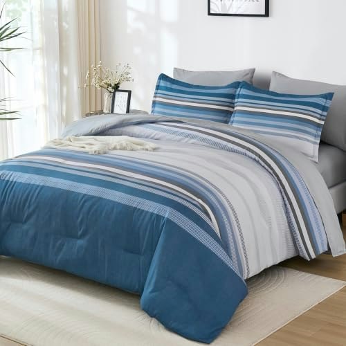 Dobuyly 7-Piece Boho Striped Full Comforter Set: $39.94 Dobuyly 7-Piece Boho Striped Full Comforter Set: $39.94