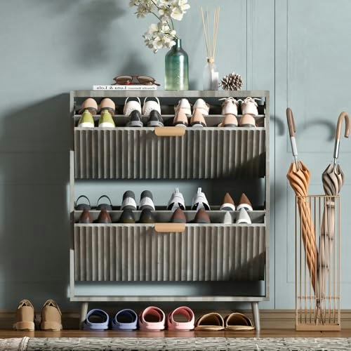 Qivomix 2-Drawer Shoe Storage Cabinet: $101.99 Qivomix 2-Drawer Shoe Storage Cabinet: $101.99