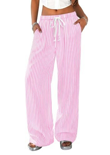 Prettygarden Women's Striped Wide Leg Loungewear Pants: $19.98 Prettygarden Women's Striped Wide Leg Loungewear Pants: $19.98