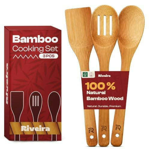 Riveira Bamboo Wooden Cooking Spoons 3-Piece Set: $6.99 Riveira Bamboo Wooden Cooking Spoons 3-Piece Set: $6.99