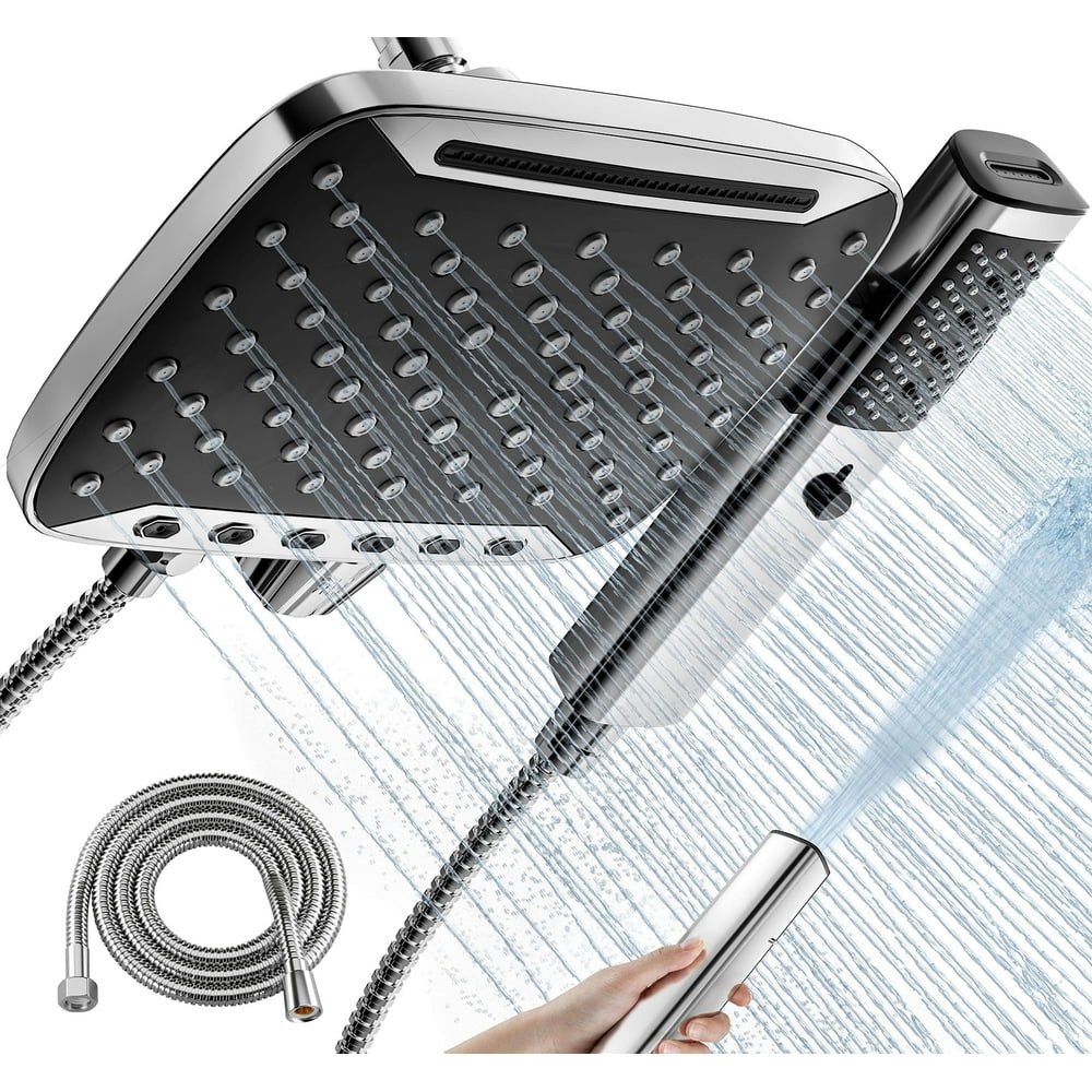 Hopopro 10-Inch Rain Shower Head with Handheld Unit: $39.99 Hopopro 10-Inch Rain Shower Head with Handheld Unit: $39.99
