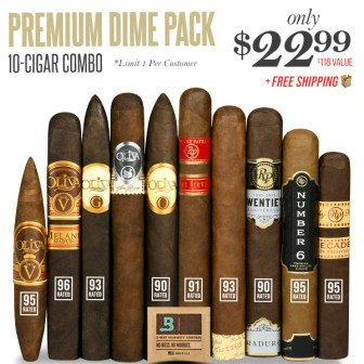 Premium Dime Pack 10-Cigar Combo: $22.99
