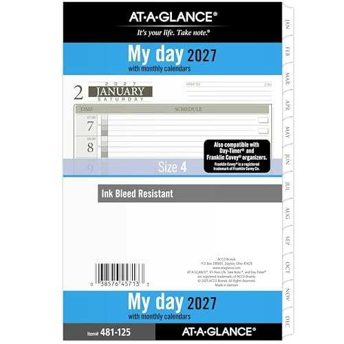 At-A-Glance 2027 Daily Planner Refill 5.5" x 8.5": $29.73