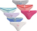 No Boundaries Women's Cotton Thong Panties 7-Pack for $8 + free shipping w/ $35