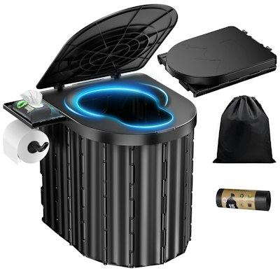 15" Portable Camping Toilet for $27 + free shipping w/ Prime