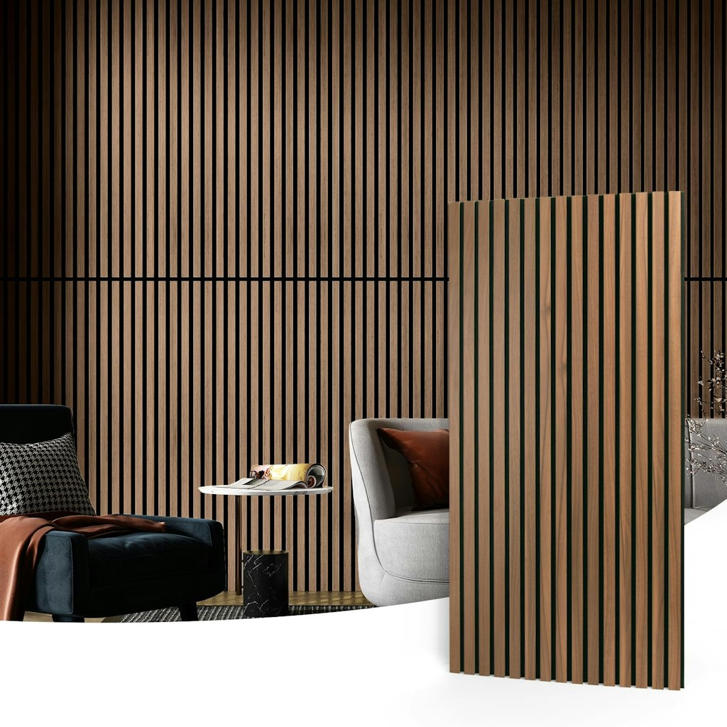 Art3d Fluted Acoustic Wood Slat Wall Panel 2-Pack: $66