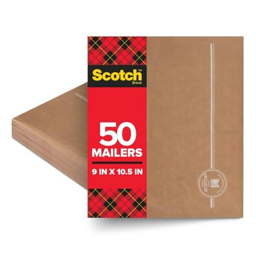 Scotch Curbside Recyclable Padded Mailer 10.5x9-Inch 50-Pack: $57.96 Scotch Curbside Recyclable Padded Mailer 10.5x9-Inch 50-Pack: $57.96