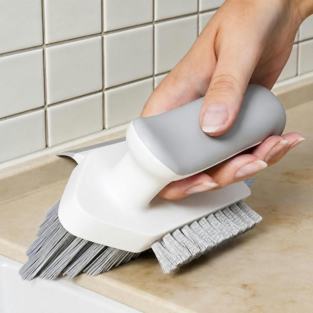 4-in-1 Grout & Corner Scrubber Brush: $3